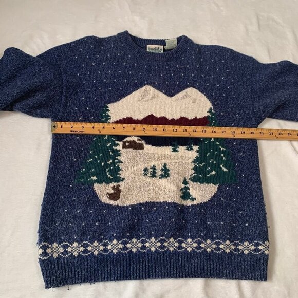Vintage Northern Reflections cotton wool blend holiday christmas sweater - Picture 7 of 8